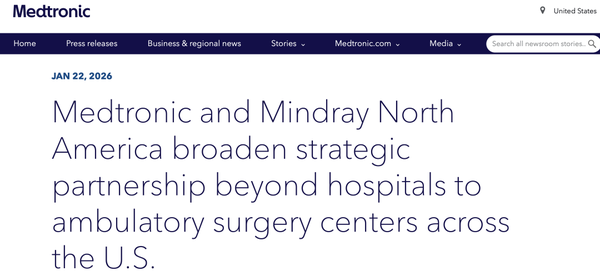 罕见!美敦力、迈瑞合作!