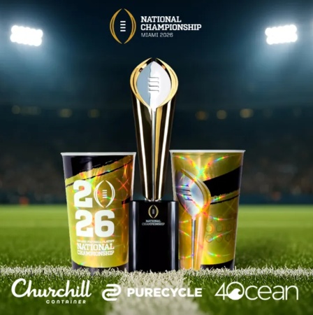 美国大学橄榄球冠军赛添环保新篇！三方合作打造可回收纪念杯助力海洋清洁